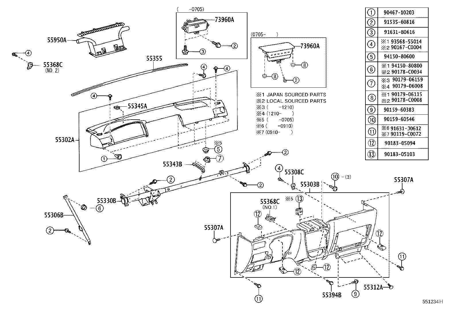 55302-02061-B0 PANEL SUB-ASSY, INSTRUMENT, UPPER product image