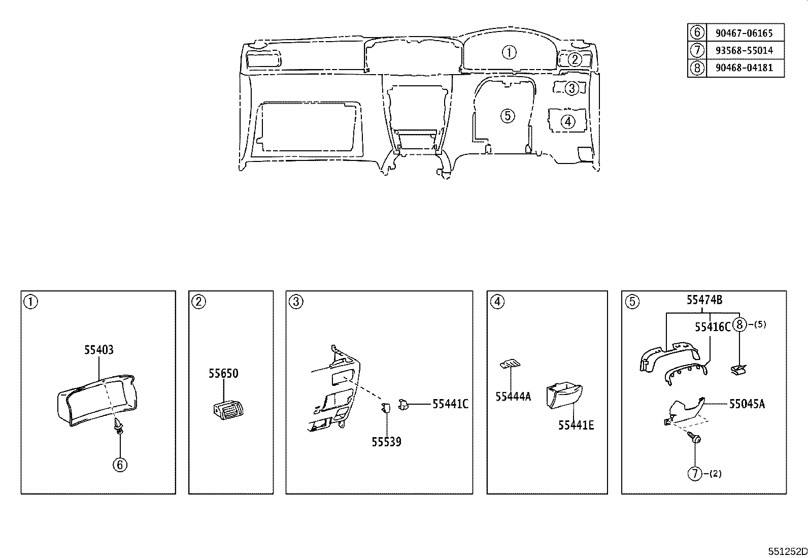 55308-12300 BRACKET SUB-ASSY, INSTRUMENT PANEL, CENTER product image