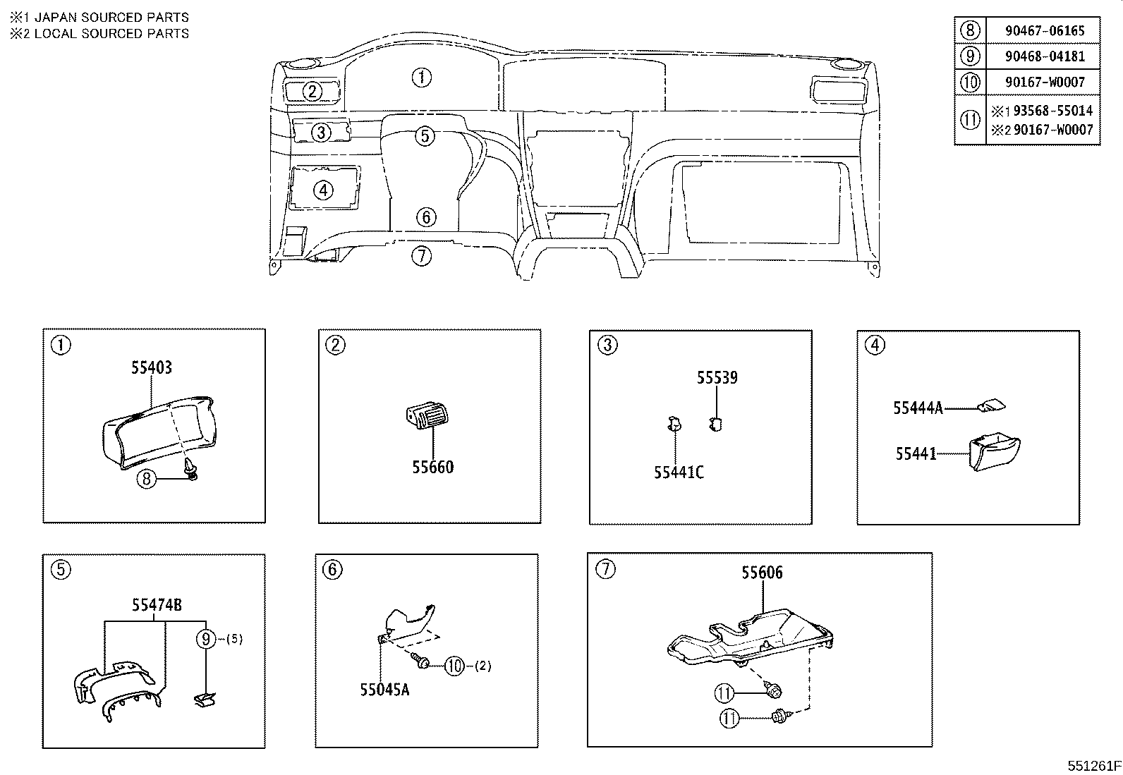 55302-02080-B0 PANEL SUB-ASSY, INSTRUMENT, UPPER product image