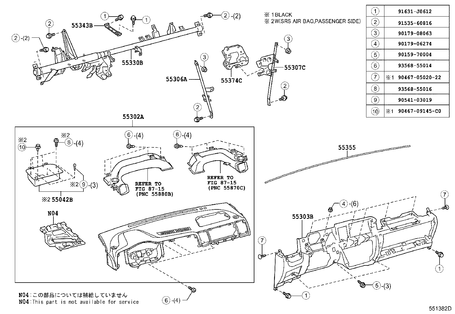 55300-0M030-B0 PANEL SUB-ASSY, INSTRUMENT, UPPER product image