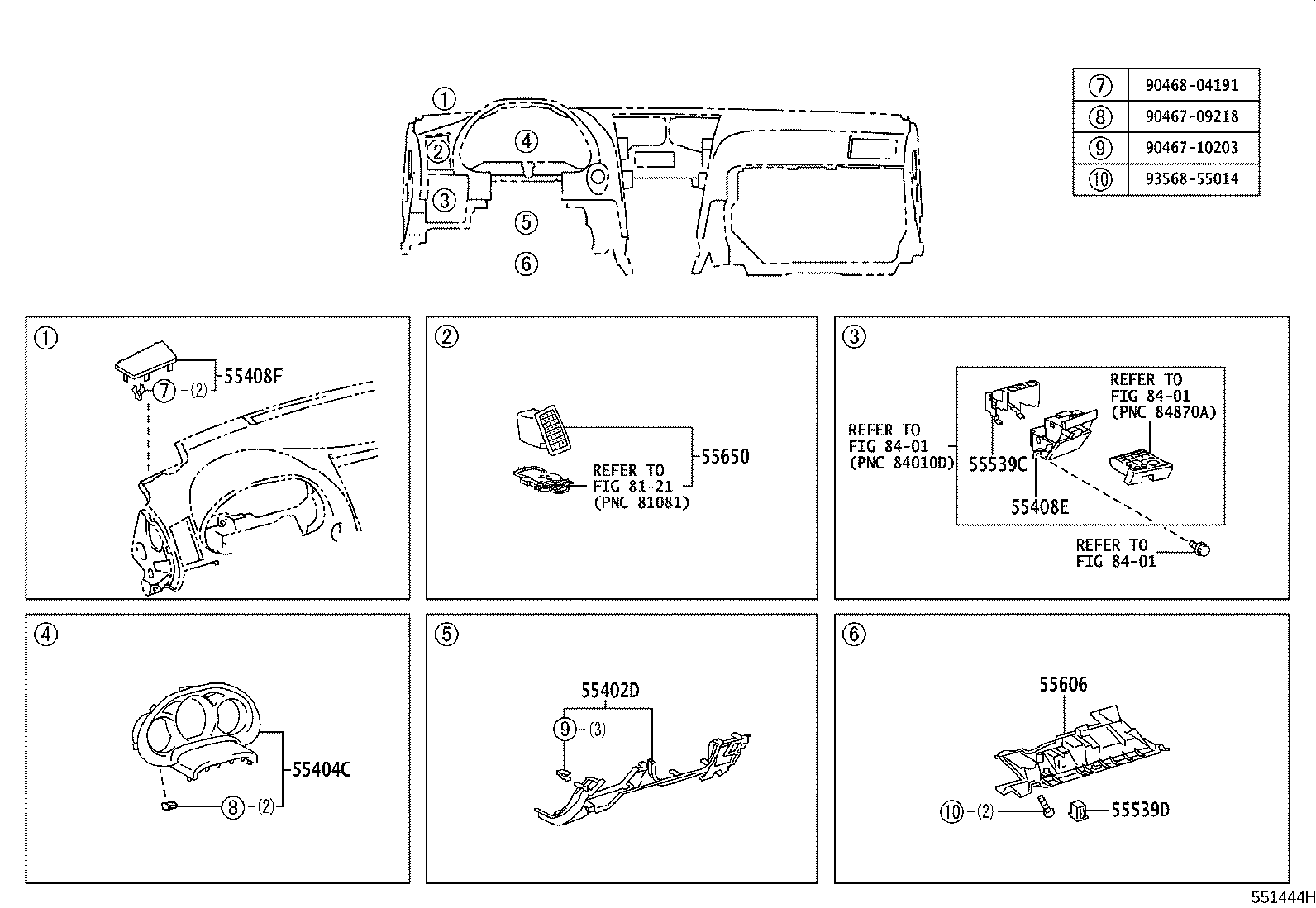 55054-30040 STOPPER SUB-ASSY, GLOVE COMPARTMENT DOOR product image