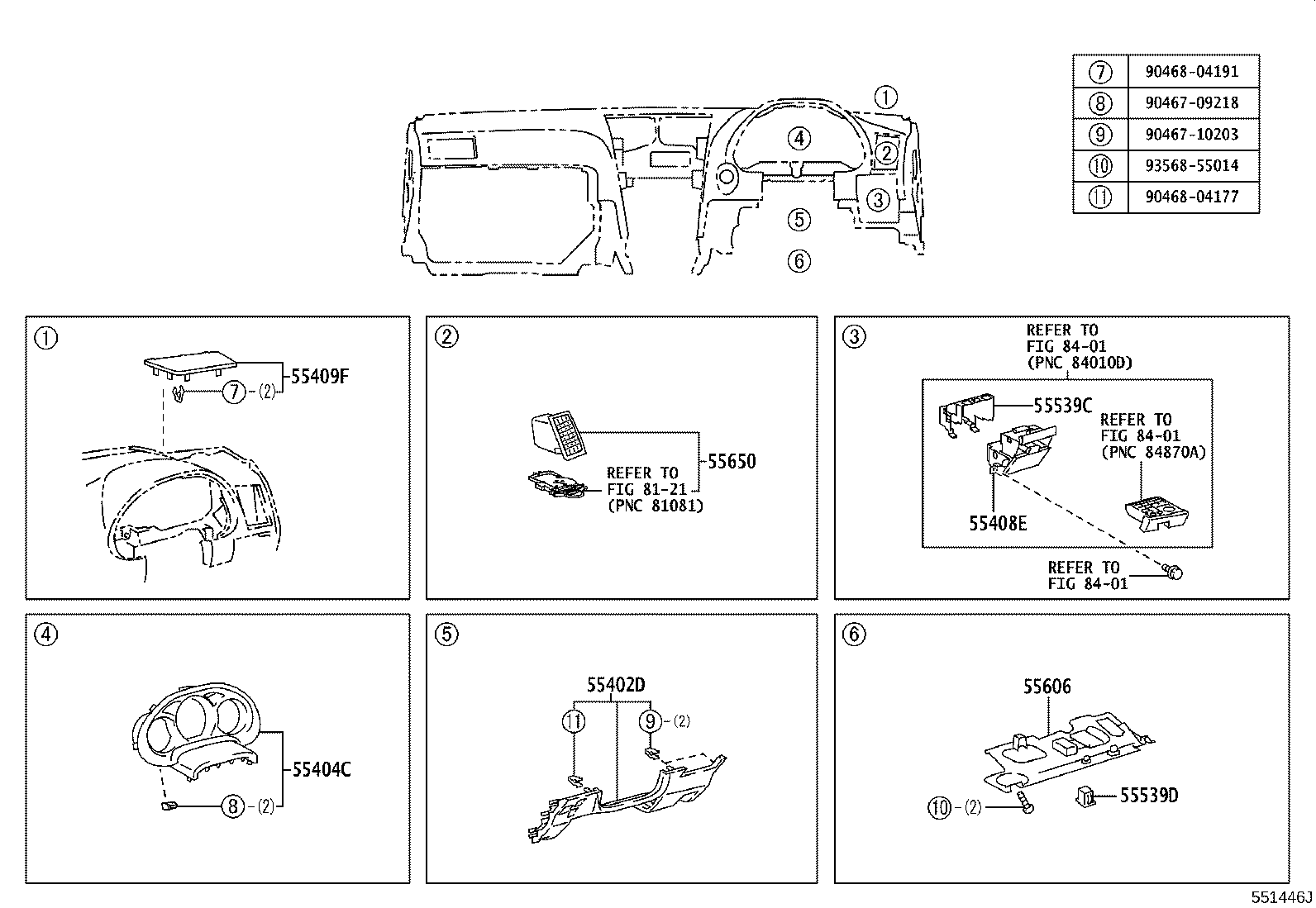 55054-30040 STOPPER SUB-ASSY, GLOVE COMPARTMENT DOOR product image