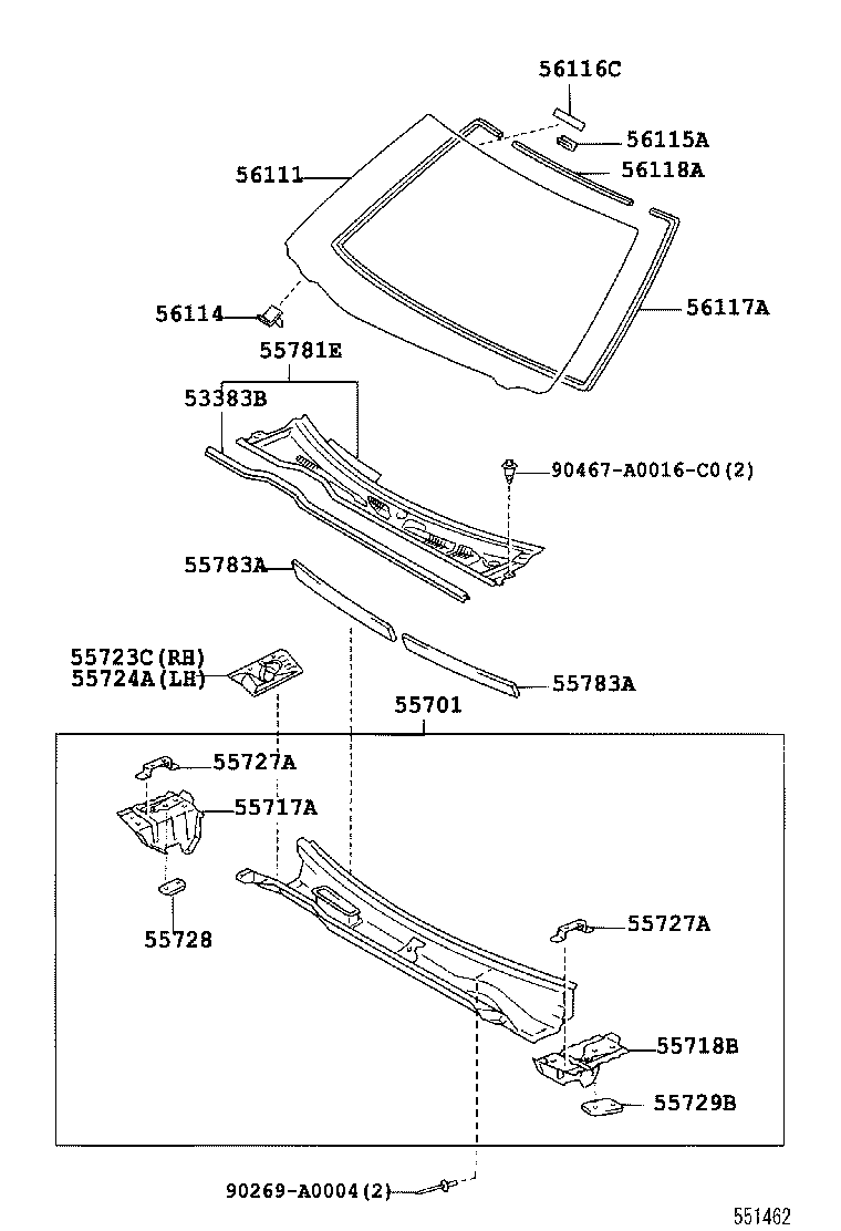 55700-06130 PANEL SUB-ASSY, COWL product image