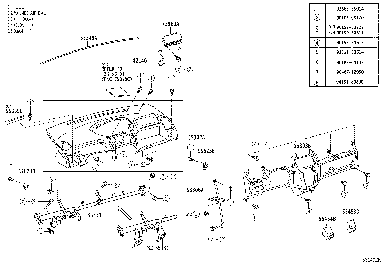 55302-52170-B0 PANEL SUB-ASSY, INSTRUMENT, UPPER product image