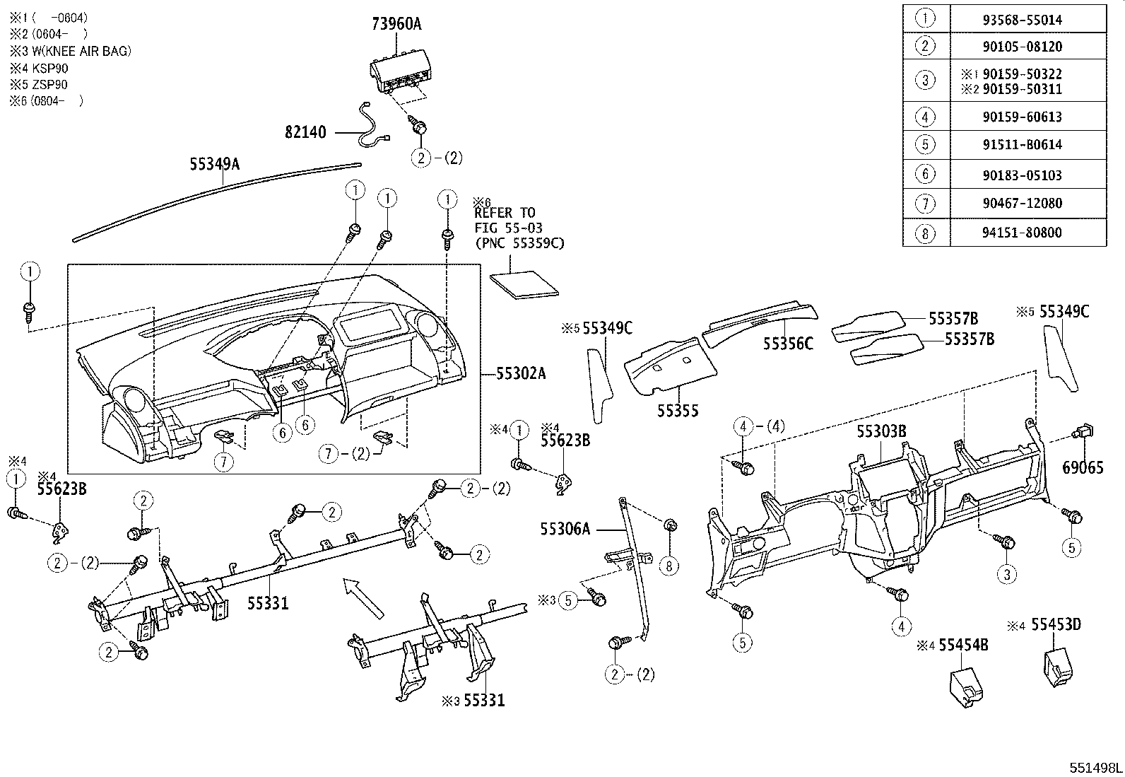 55302-52030-B0 PANEL SUB-ASSY, INSTRUMENT, UPPER product image