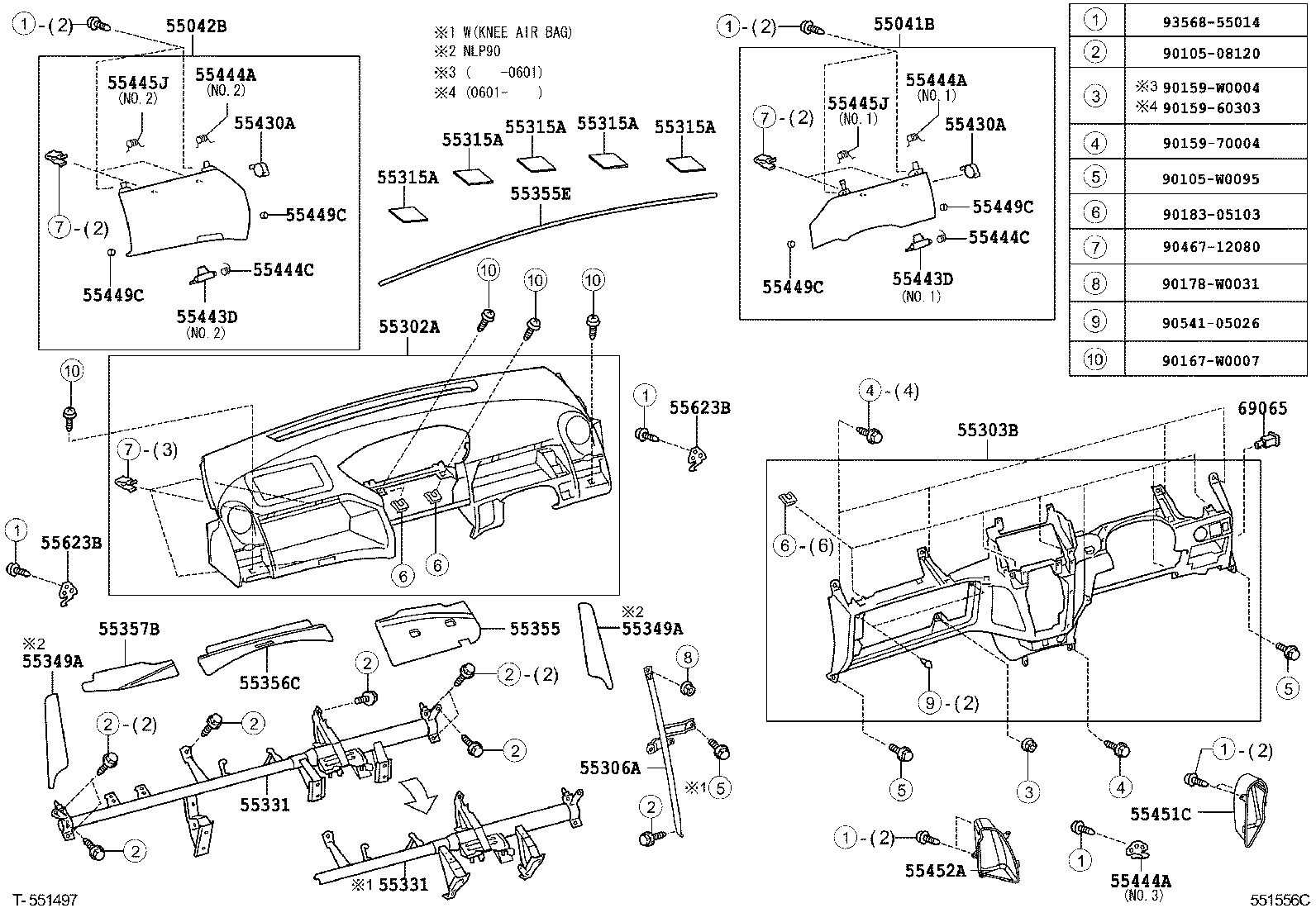 55042-0D010-B0 DOOR SUB-ASSY, INSTRUMENT PANEL BOX, NO.2 product image