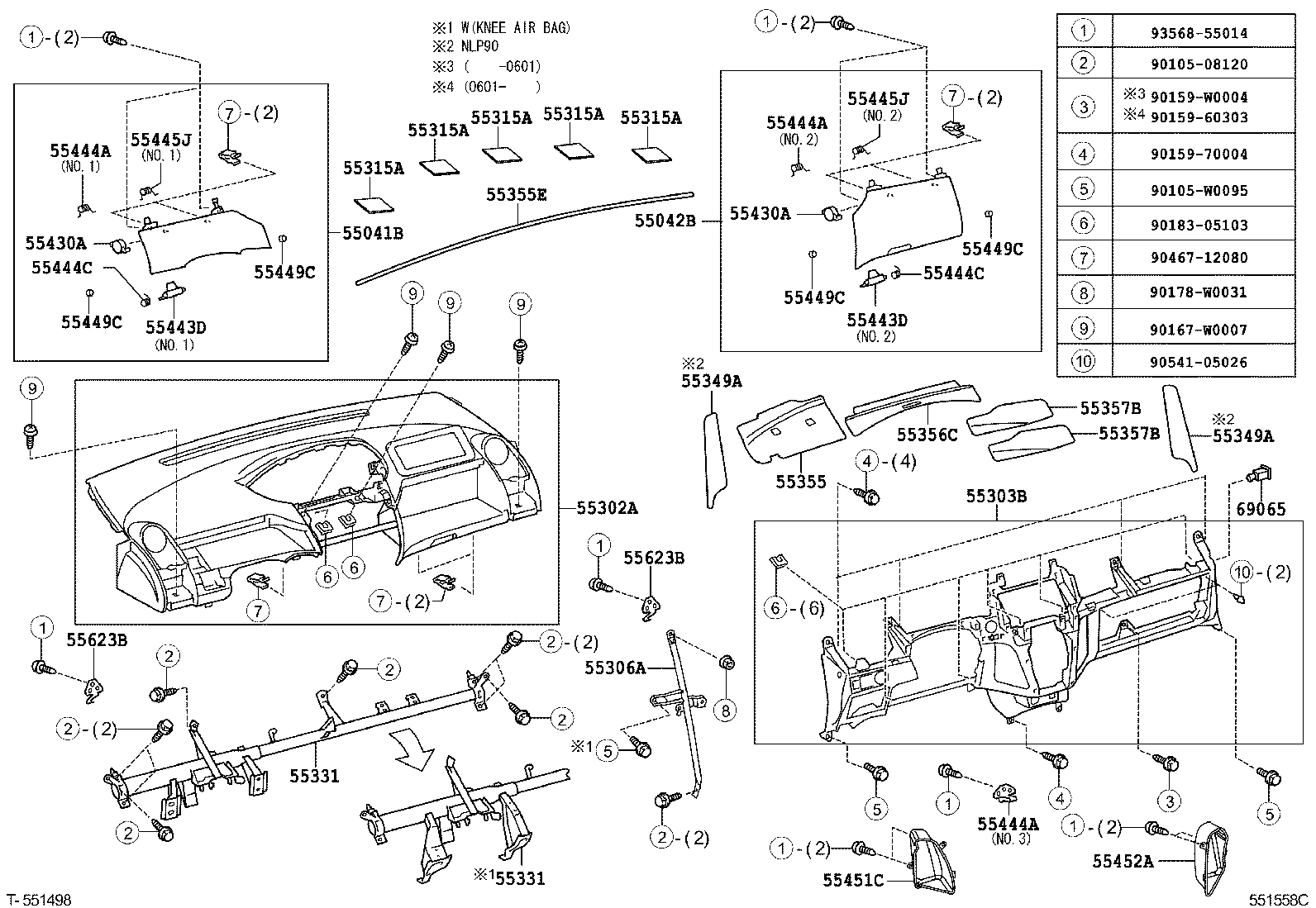 55042-0D010-B0 DOOR SUB-ASSY, INSTRUMENT PANEL BOX, NO.2 product image
