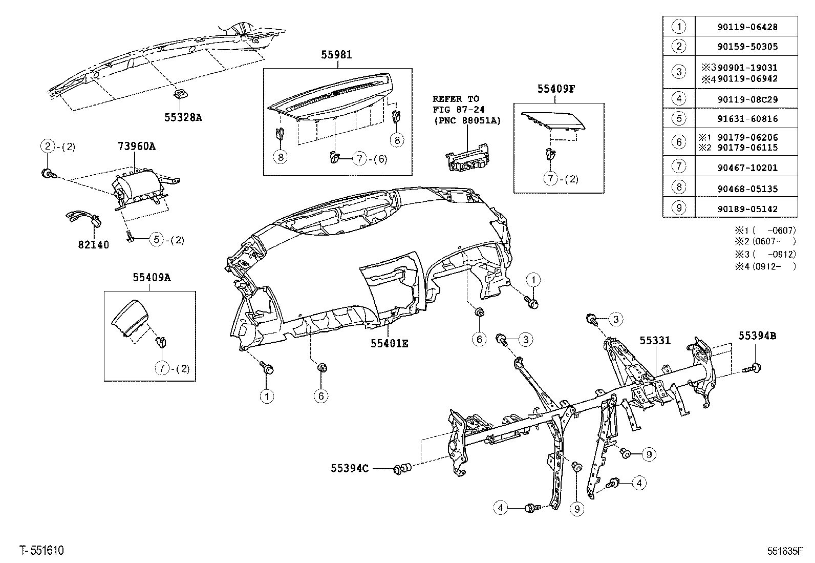 55406-33100 PANEL SUB-ASSY, INSTRUMENT CLUSTER FINISH, LOWER CENTER product image