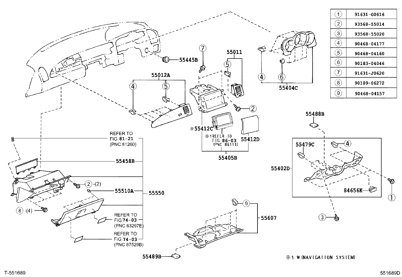 55306-24070 BRACE SUB-ASSY, INSTRUMENT PANEL, NO.1 product image
