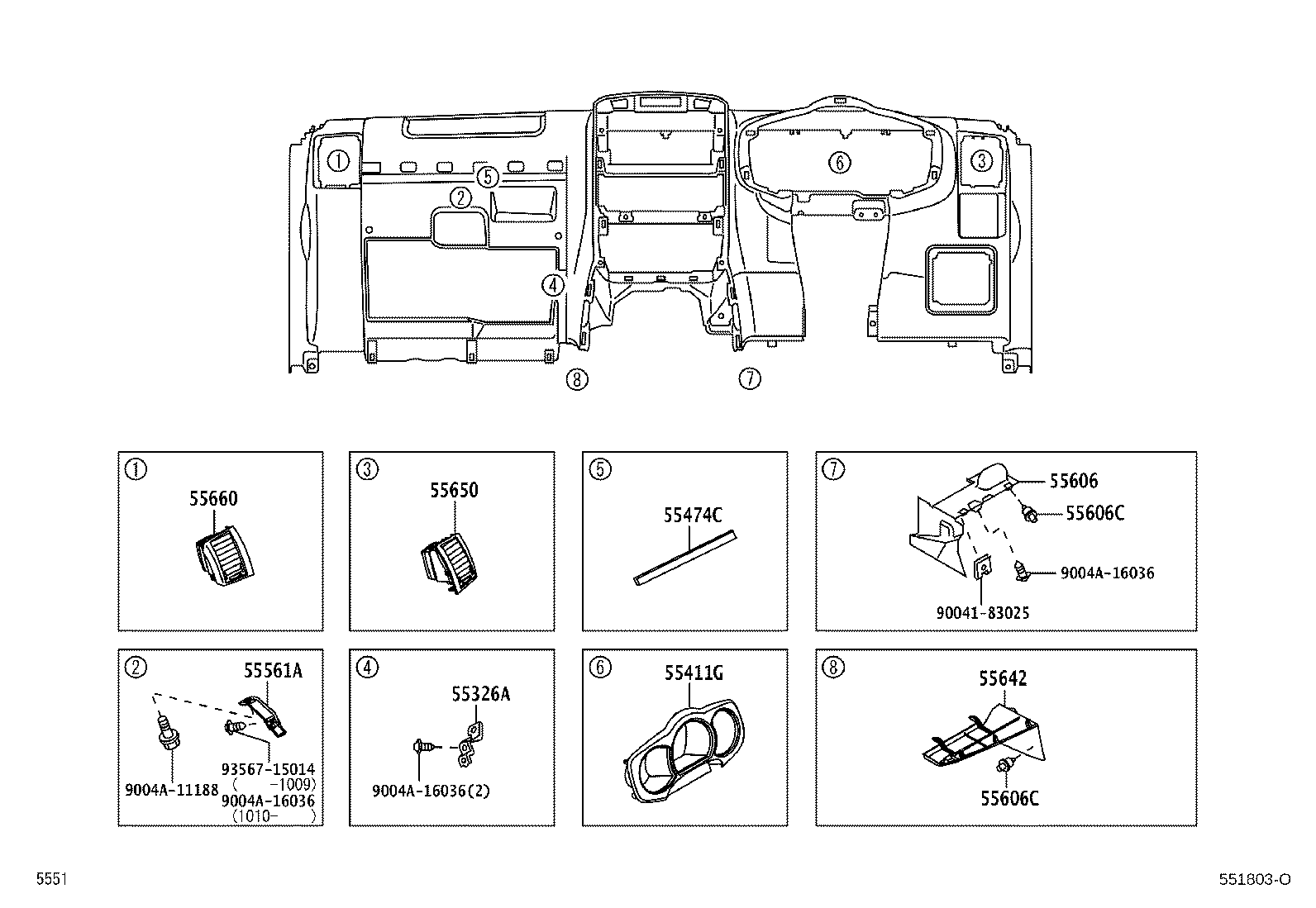 55405-BZ752-B1 PANEL SUB-ASSY, INSTRUMENT CLUSTER FINISH, CENTER product image