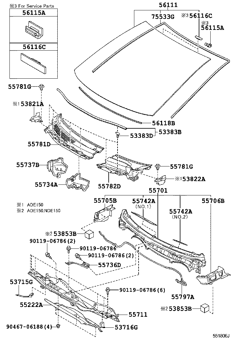55700-12A50 PANEL SUB-ASSY, COWL product image