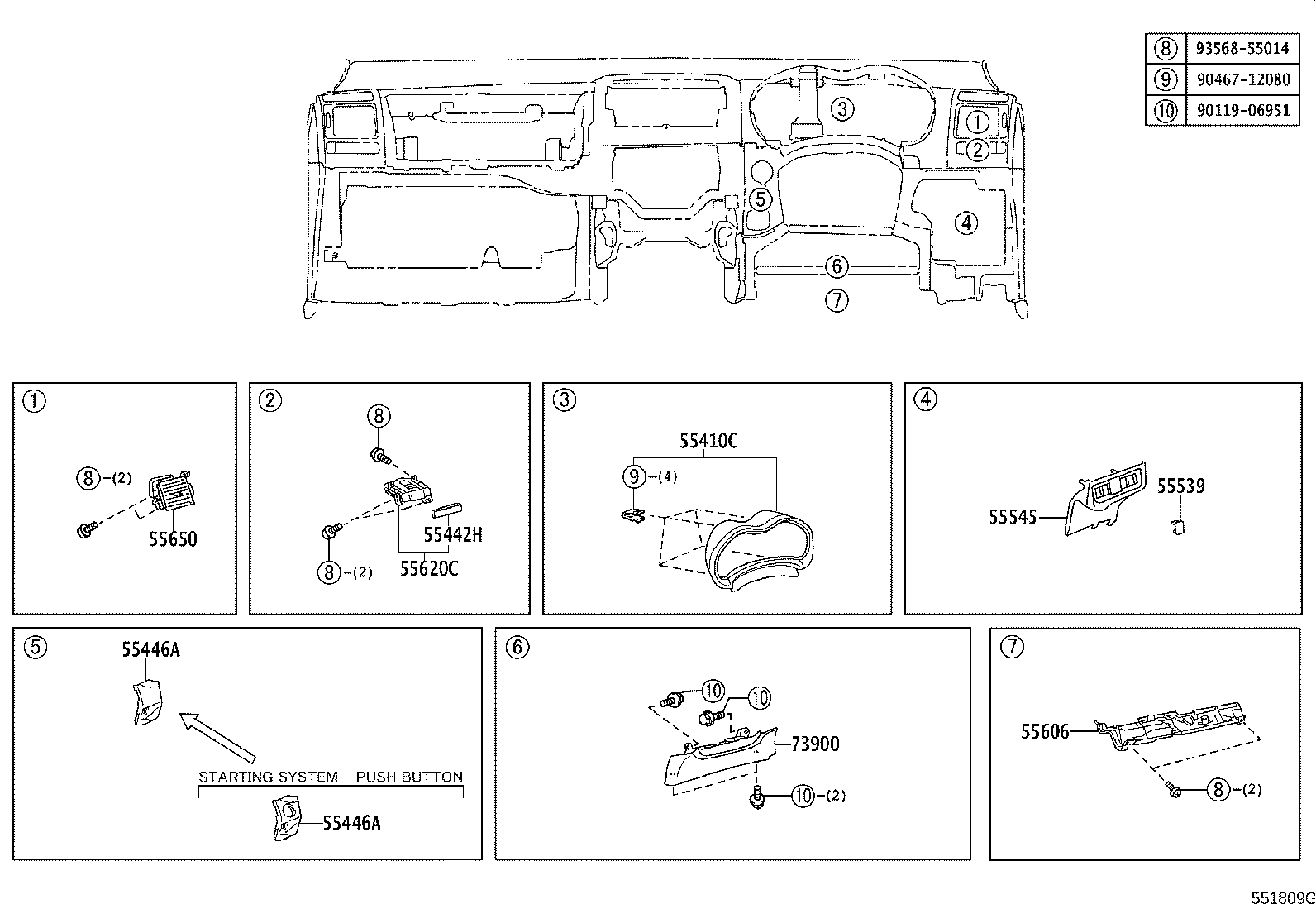 55302-12160-E1 PANEL SUB-ASSY, INSTRUMENT, UPPER product image