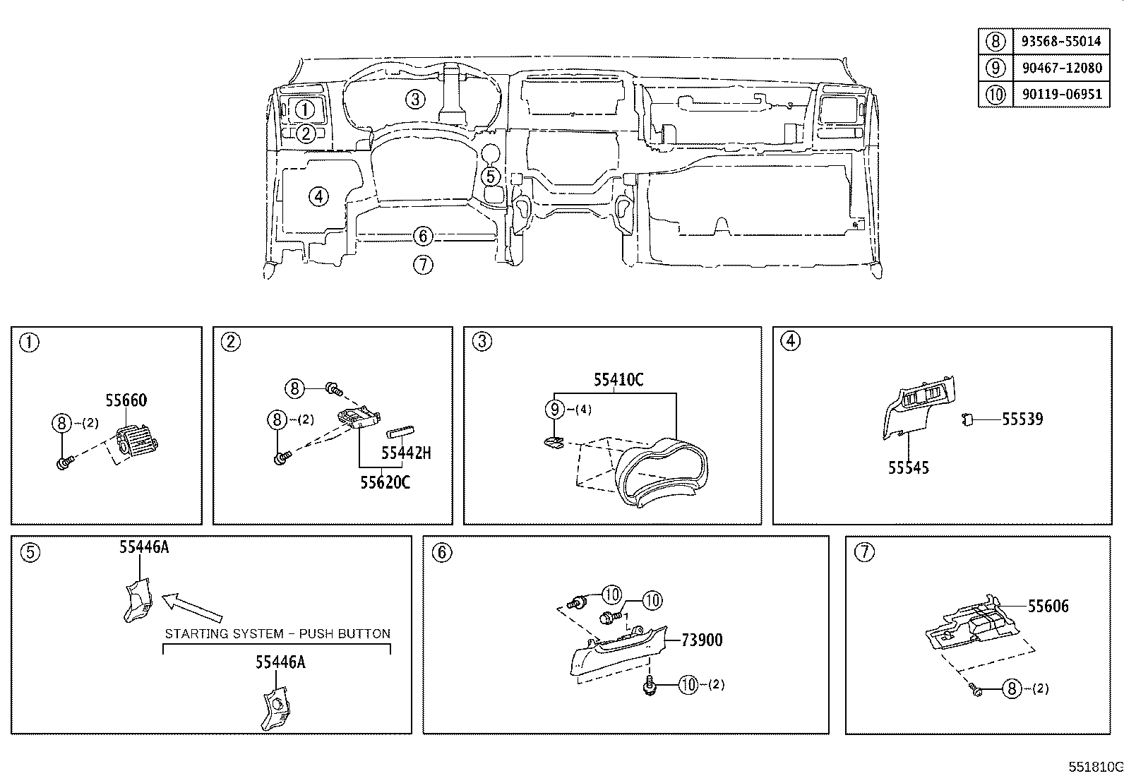 55302-12160-E1 PANEL SUB-ASSY, INSTRUMENT, UPPER product image