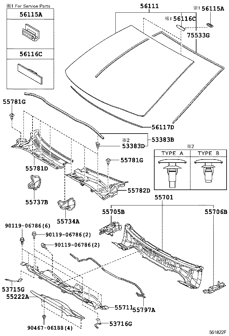 55700-12A80 PANEL SUB-ASSY, COWL product image