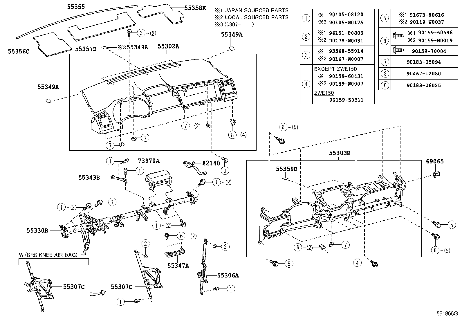 55405-02100 PANEL SUB-ASSY, INSTRUMENT CLUSTER FINISH, CENTER product image