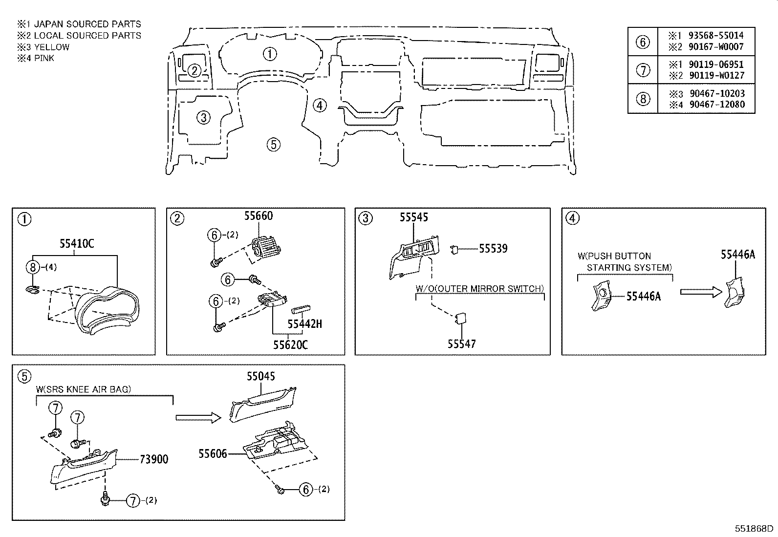 55405-02100 PANEL SUB-ASSY, INSTRUMENT CLUSTER FINISH, CENTER product image