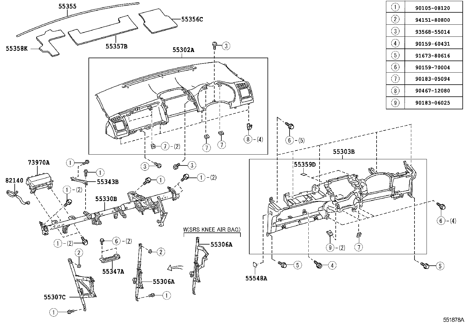 55302-12080-B2 PANEL SUB-ASSY, INSTRUMENT, UPPER product image
