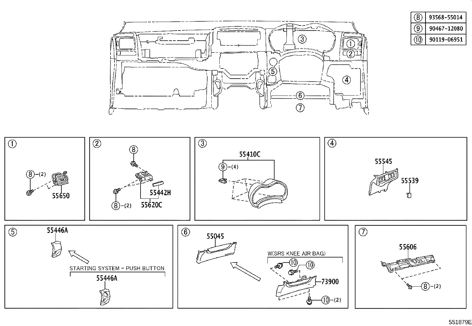 55302-12080-B2 PANEL SUB-ASSY, INSTRUMENT, UPPER product image