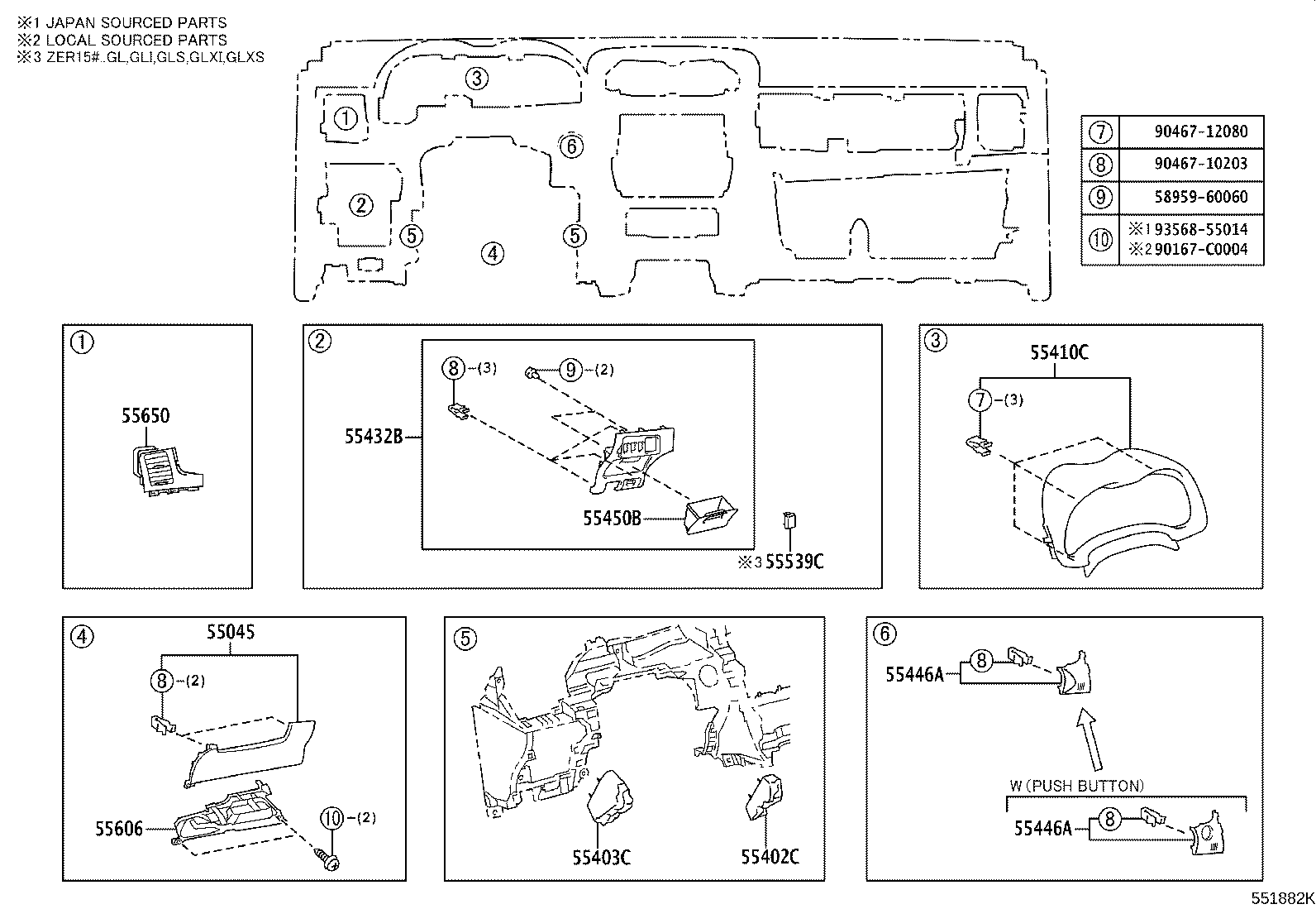 55302-02230-B0 PANEL SUB-ASSY, INSTRUMENT, UPPER product image