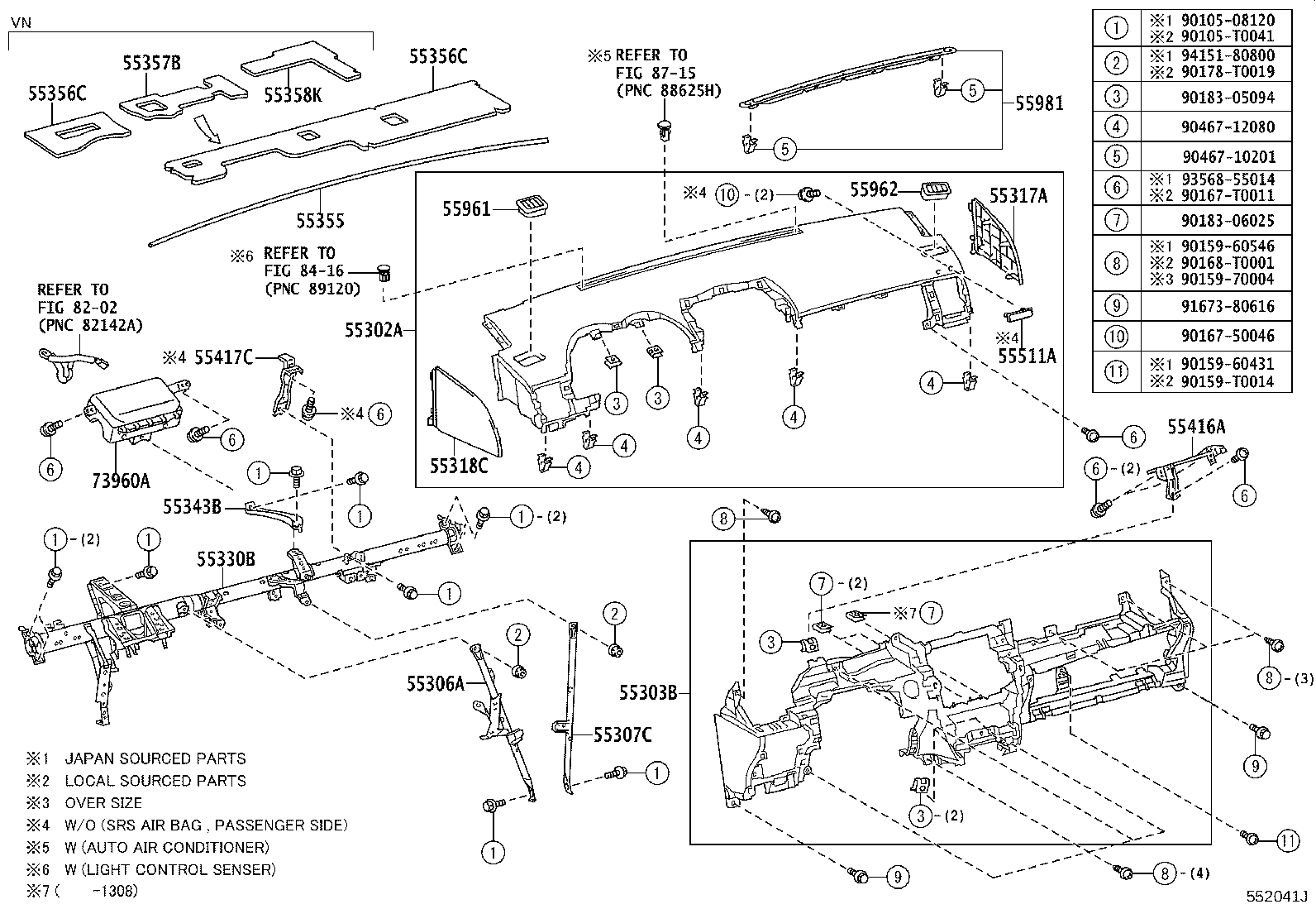 55405-02120 PANEL SUB-ASSY, INSTRUMENT CLUSTER FINISH, CENTER product image
