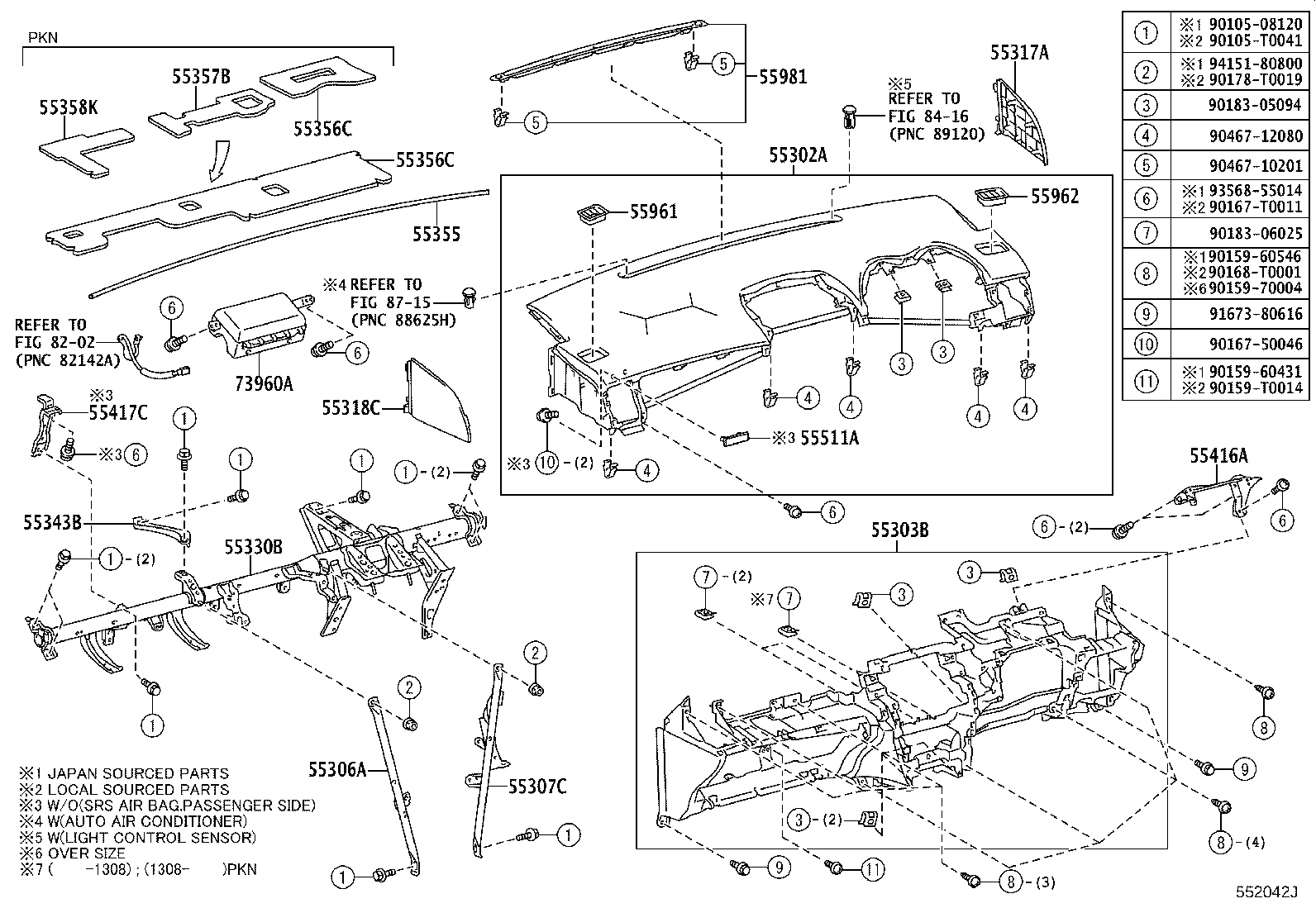 55405-02120 PANEL SUB-ASSY, INSTRUMENT CLUSTER FINISH, CENTER product image