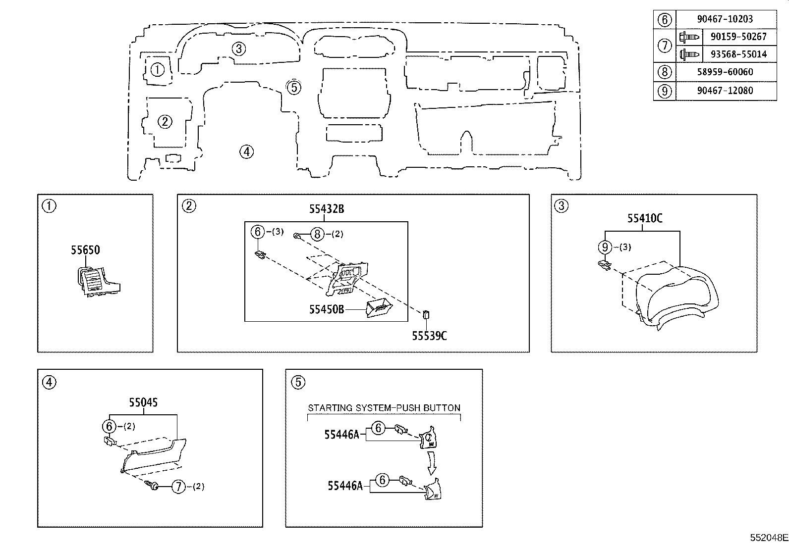 55302-12191-E0 PANEL SUB-ASSY, INSTRUMENT, UPPER product image