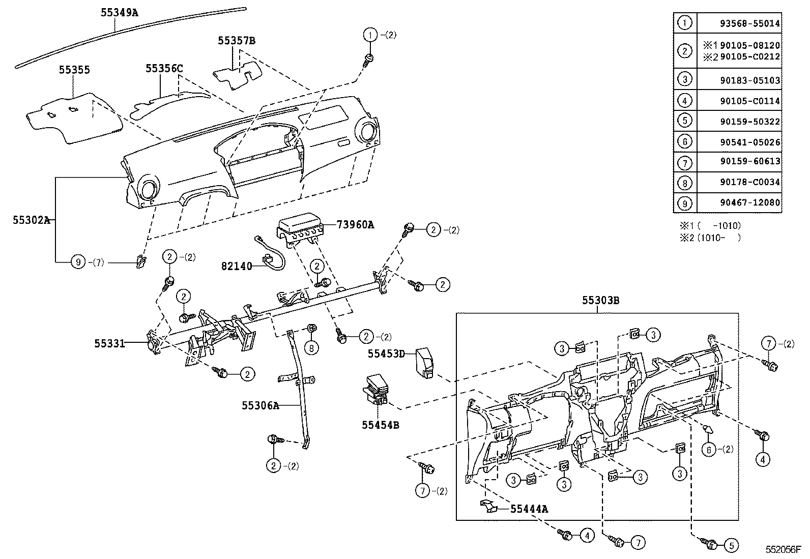 55302-0D110-E0 PANEL SUB-ASSY, INSTRUMENT, UPPER product image