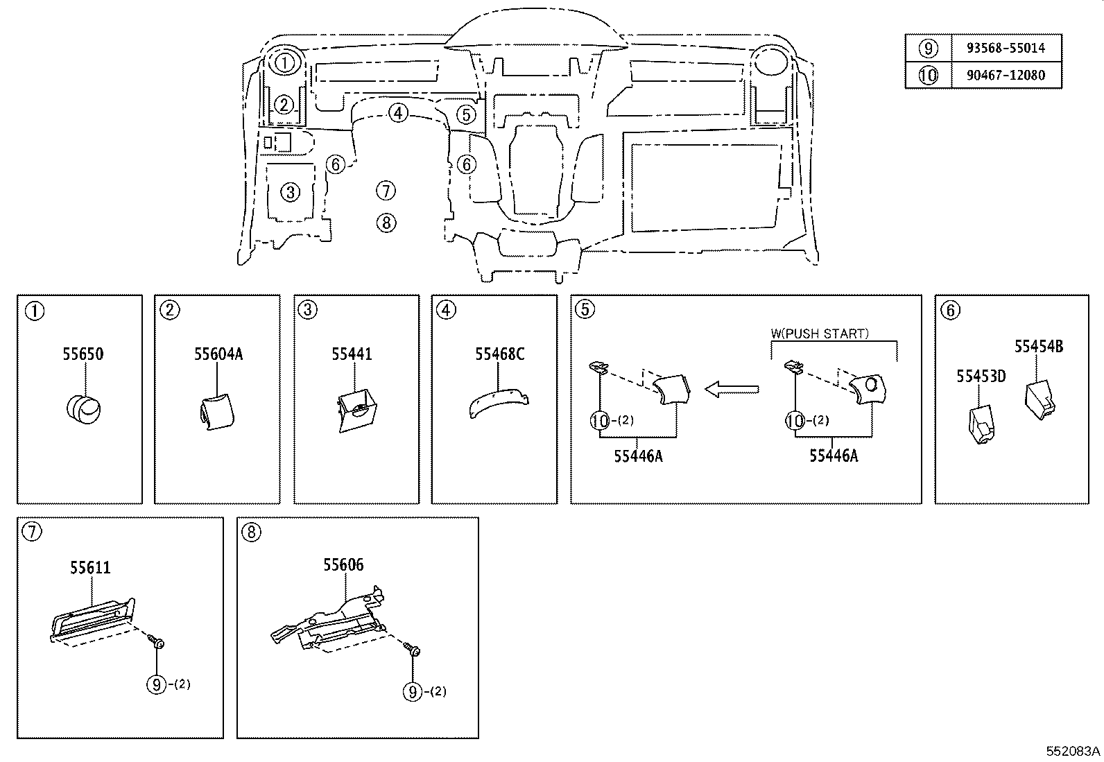 55302-0D130-B0 PANEL SUB-ASSY, INSTRUMENT, UPPER product image