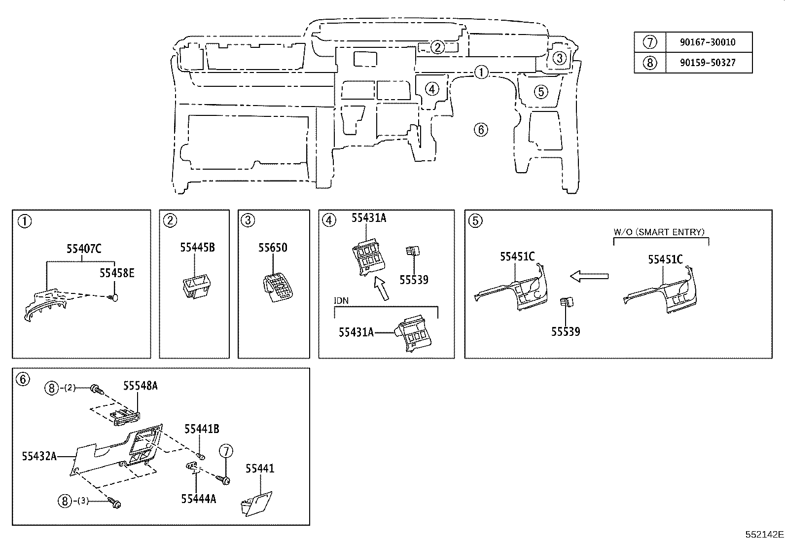 55302-28170-E0 PANEL SUB-ASSY, INSTRUMENT, UPPER product image