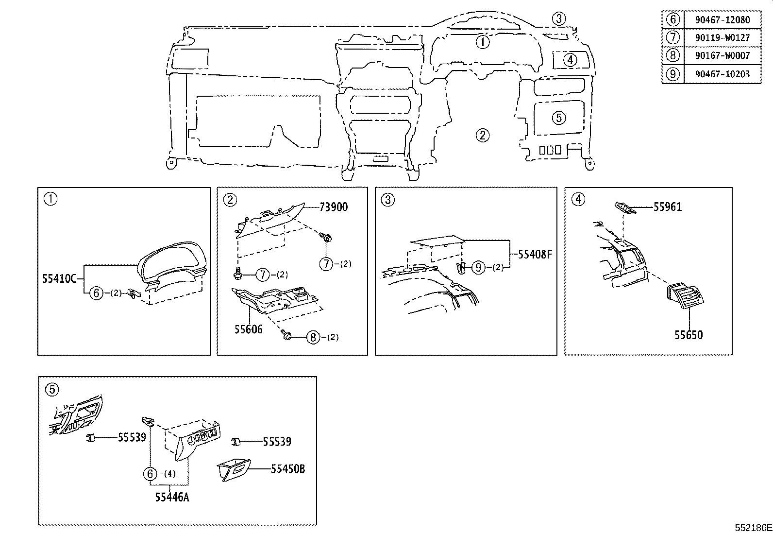 55302-05082-C0 PANEL SUB-ASSY, INSTRUMENT, UPPER product image