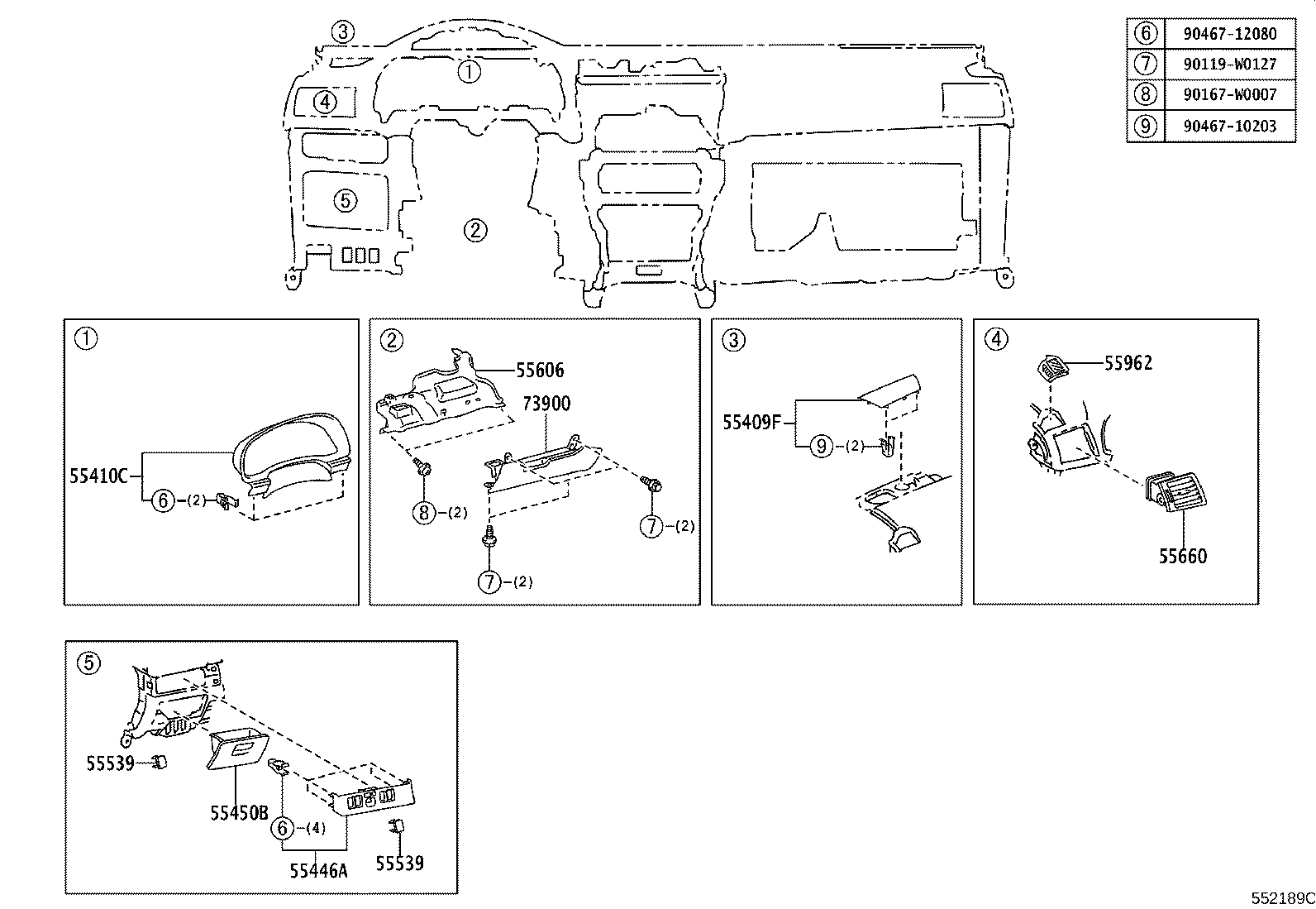 55302-05082-C0 PANEL SUB-ASSY, INSTRUMENT, UPPER product image