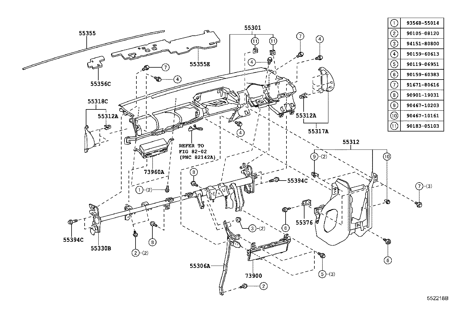 55302-74010-C0 PANEL SUB-ASSY, INSTRUMENT, UPPER product image