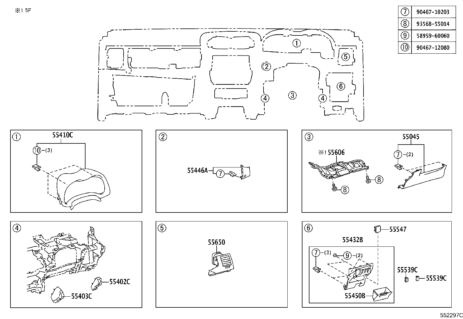55302-12201-E0 PANEL SUB-ASSY, INSTRUMENT, UPPER product image