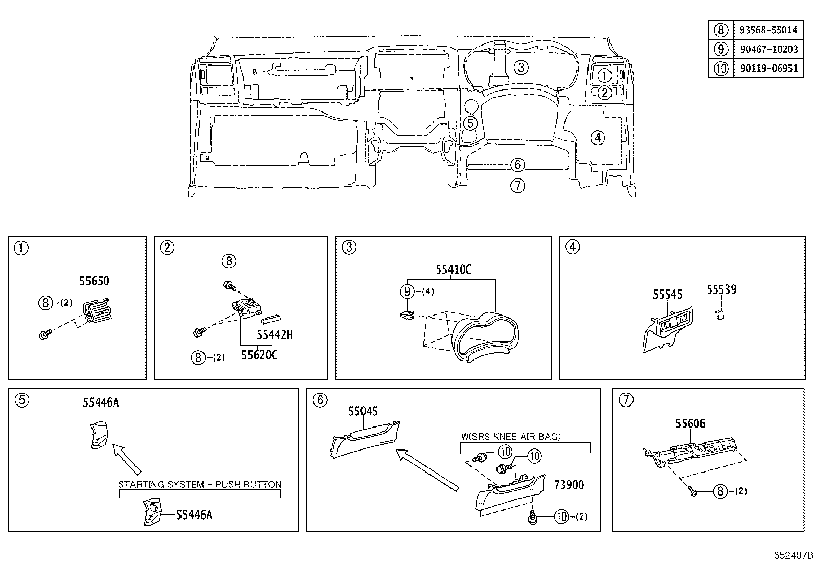 55302-12080-B2 PANEL SUB-ASSY, INSTRUMENT, UPPER product image