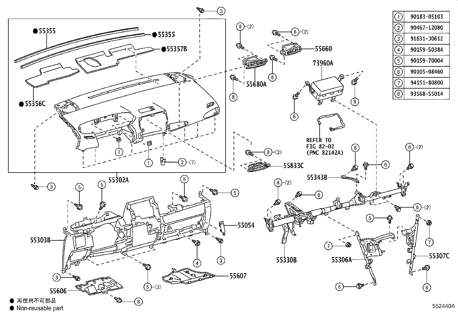 55406-0M030 PANEL SUB-ASSY, INSTRUMENT CLUSTER FINISH, LOWER CENTER product image