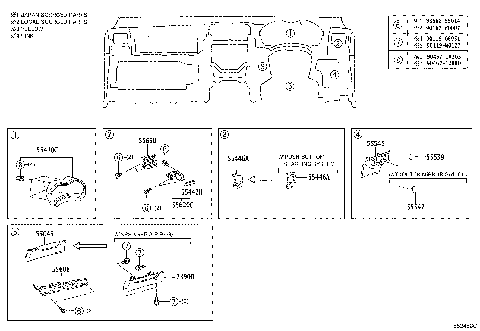55405-02100 PANEL SUB-ASSY, INSTRUMENT CLUSTER FINISH, CENTER product image