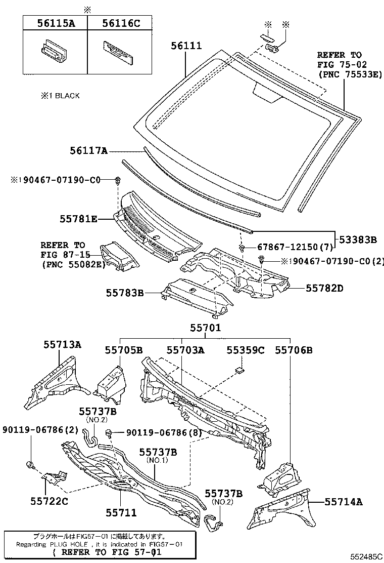 55700-52190 PANEL SUB-ASSY, COWL product image