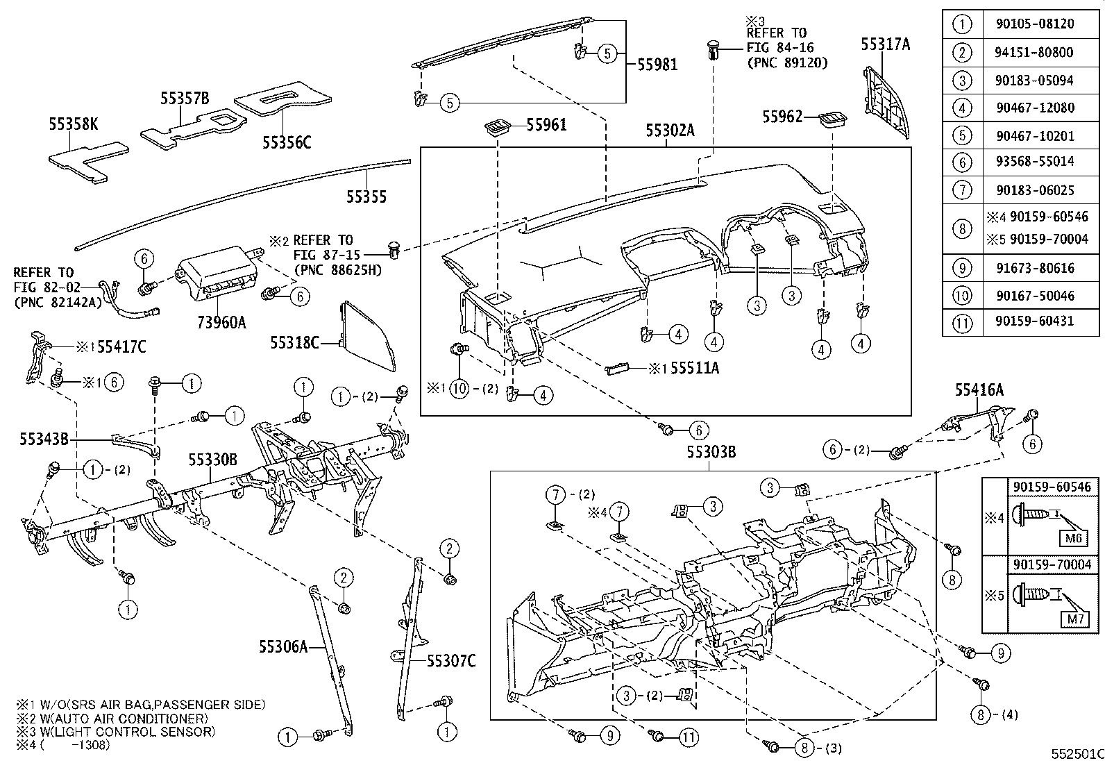 55405-02120 PANEL SUB-ASSY, INSTRUMENT CLUSTER FINISH, CENTER product image