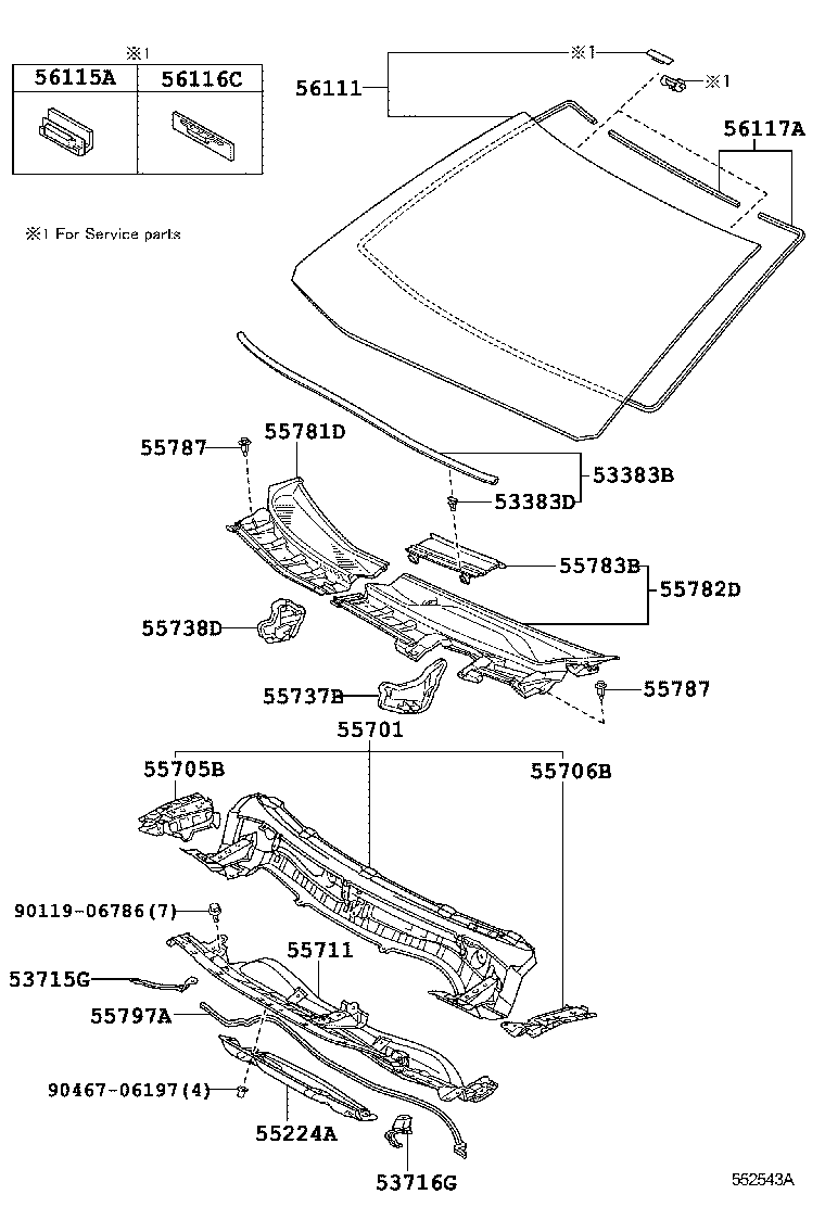 55700-21090 PANEL SUB-ASSY, COWL product image