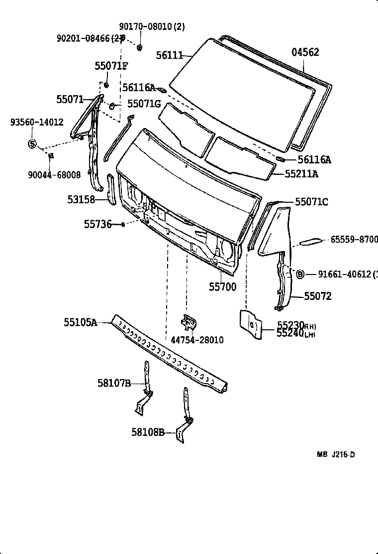 53801-28010 PANEL SUB-ASSY, FRONT SIDE, RH product image