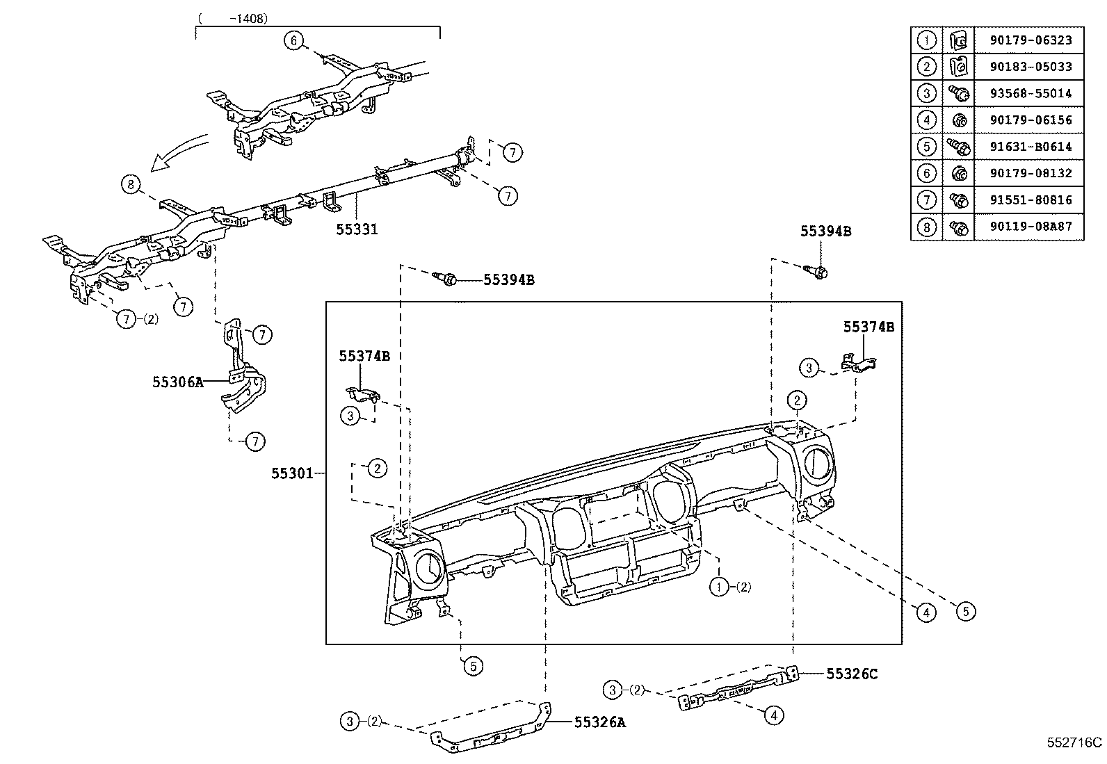 55405-37210-C0 PANEL SUB-ASSY, INSTRUMENT CLUSTER FINISH, CENTER product image