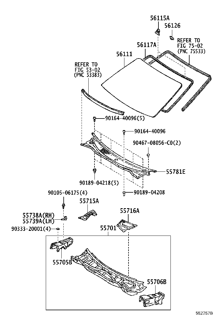 55700-14810 PANEL SUB-ASSY, COWL product image