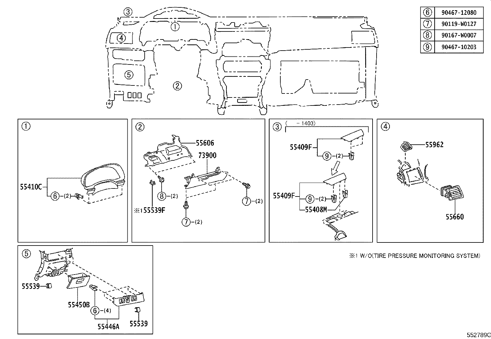 55302-05082-C0 PANEL SUB-ASSY, INSTRUMENT, UPPER product image