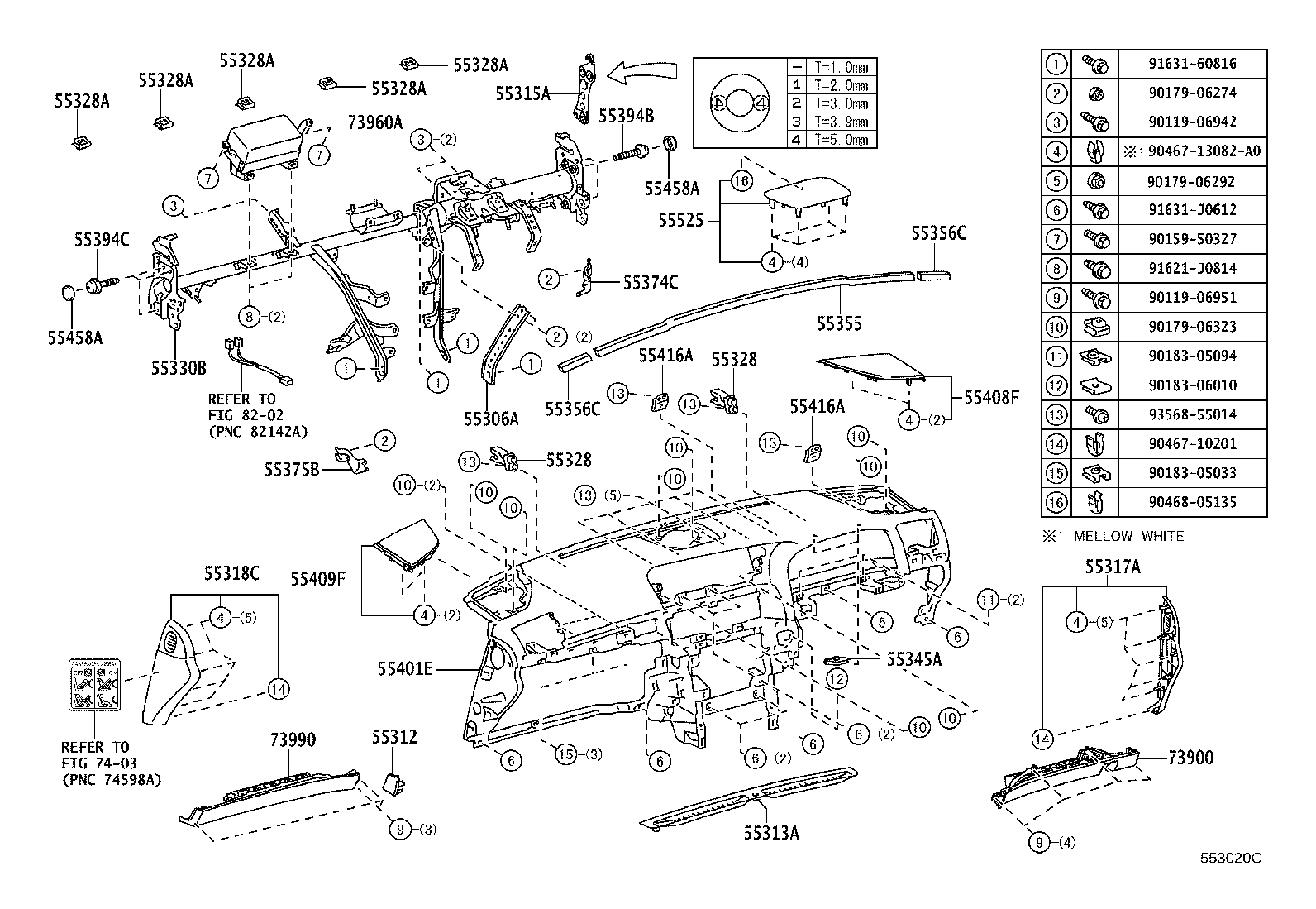 55012-50130 GARNISH SUB-ASSY, INSTRUMENT PANEL, NO.2 product image