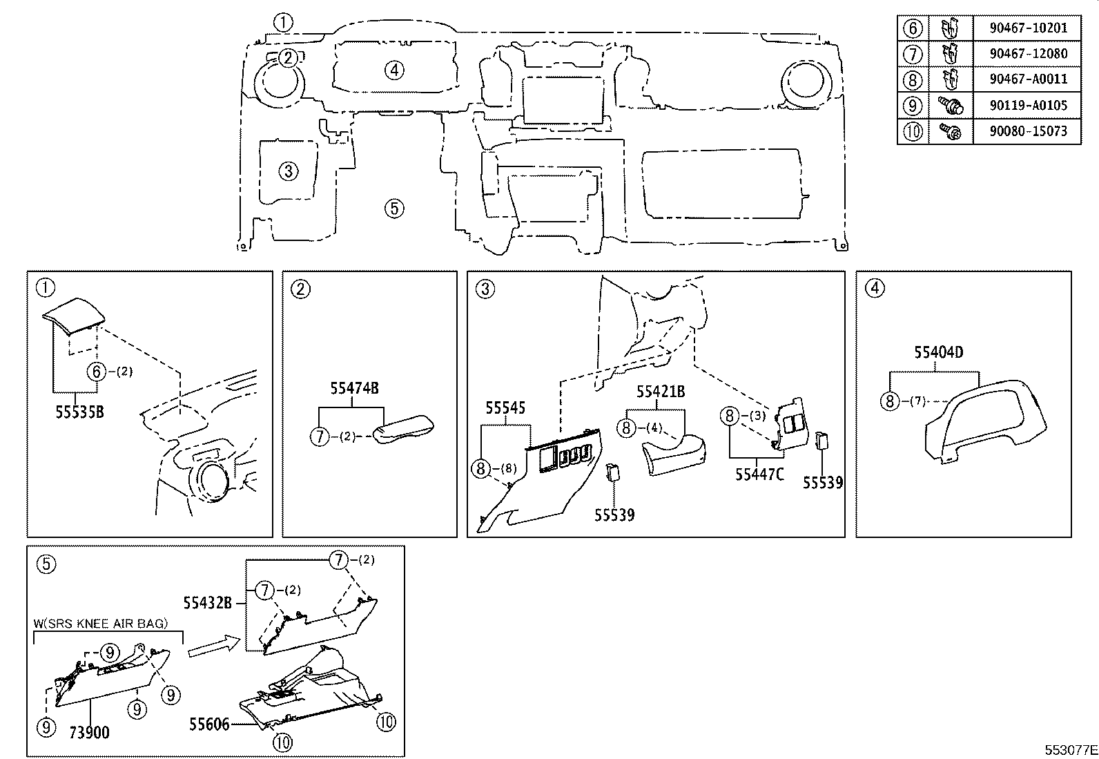 55302-0R904-C2 PANEL SUB-ASSY, INSTRUMENT, UPPER product image