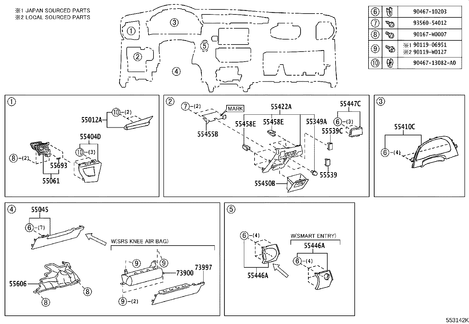 55302-02531-C1 PANEL SUB-ASSY, INSTRUMENT, UPPER product image