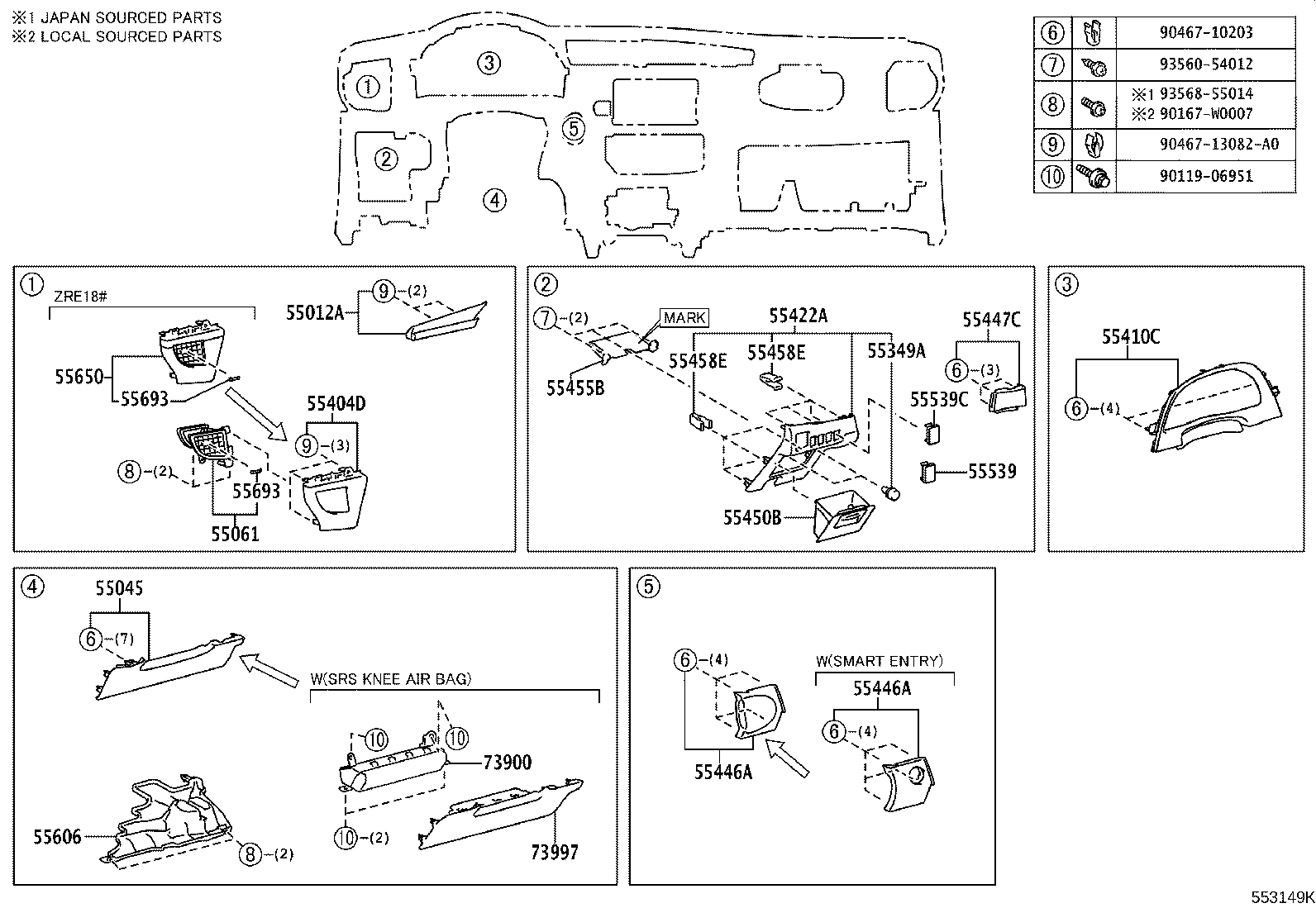 55405-02600-C2 PANEL SUB-ASSY, INSTRUMENT CLUSTER FINISH, CENTER product image