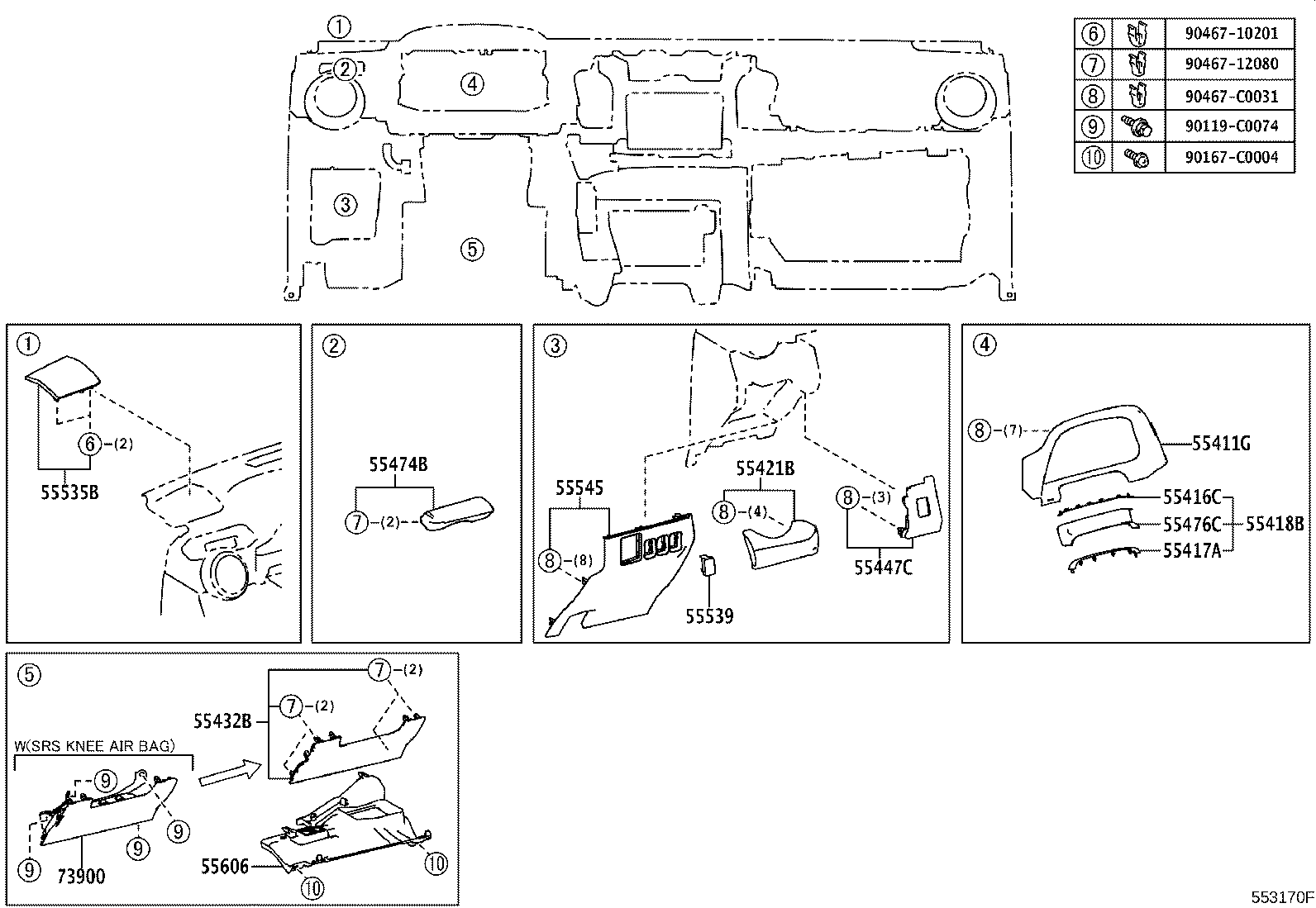 55302-0R040-C0 PANEL SUB-ASSY, INSTRUMENT, UPPER product image