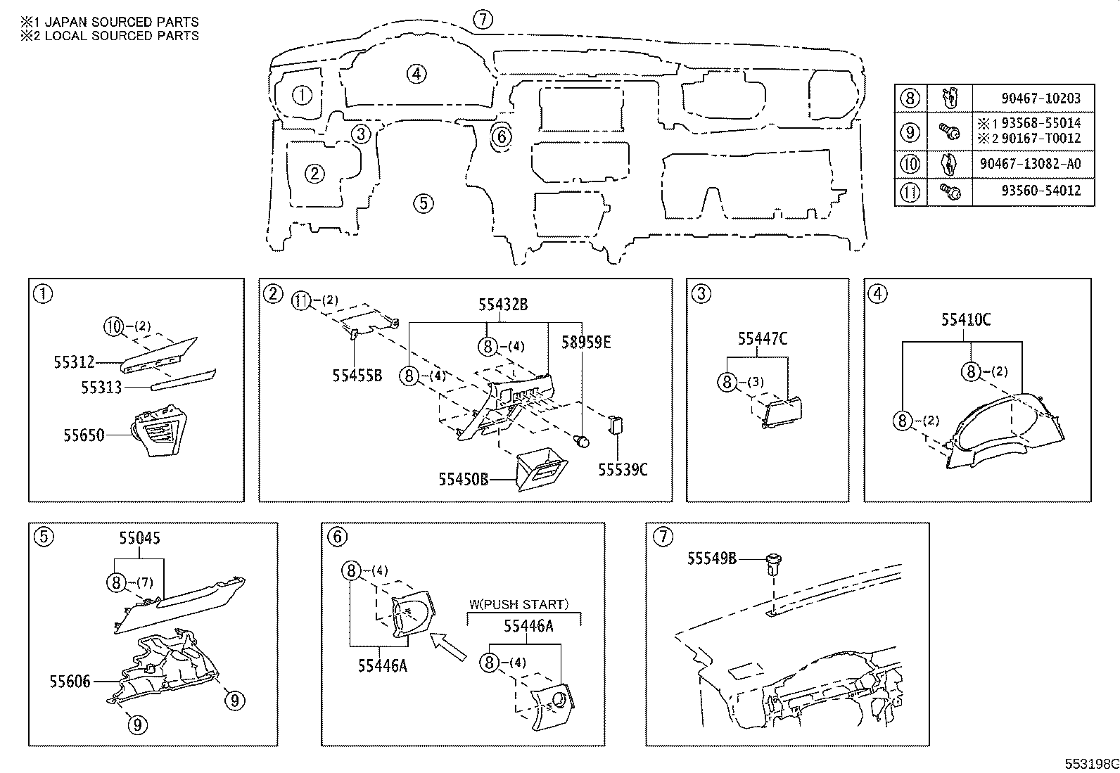 55302-02670-C0 PANEL SUB-ASSY, INSTRUMENT, UPPER product image