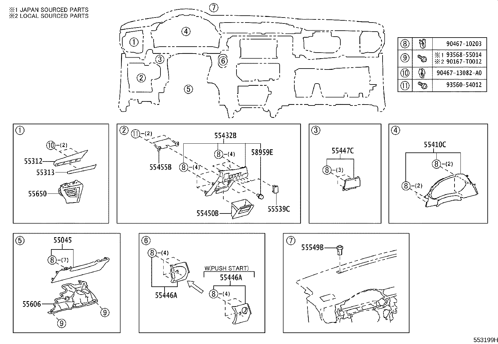 55302-02670-C0 PANEL SUB-ASSY, INSTRUMENT, UPPER product image